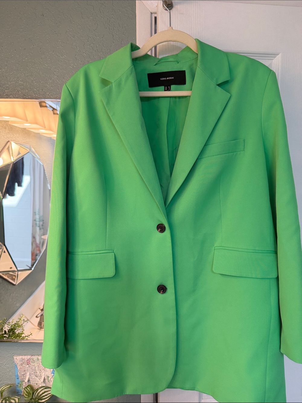 Vero Moda Bright Green Single-Breasted Blazer